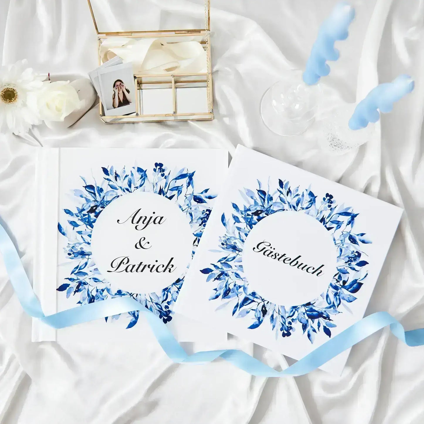 Hochzeit Gästebuch Blue Memories