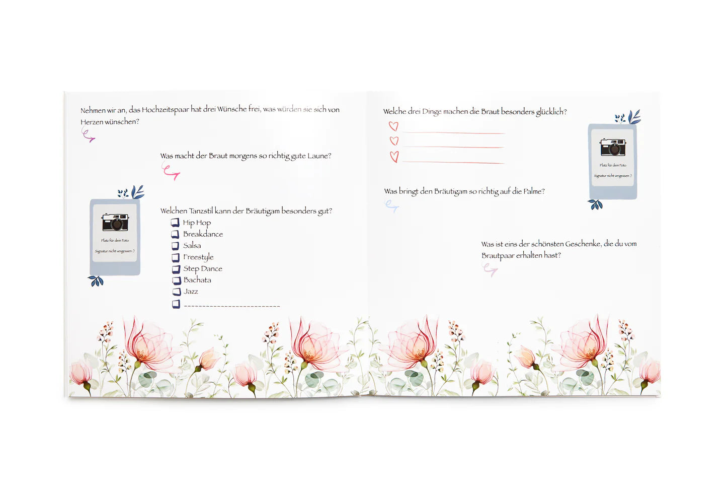 Hochzeit Gästebuch Floral Blossom