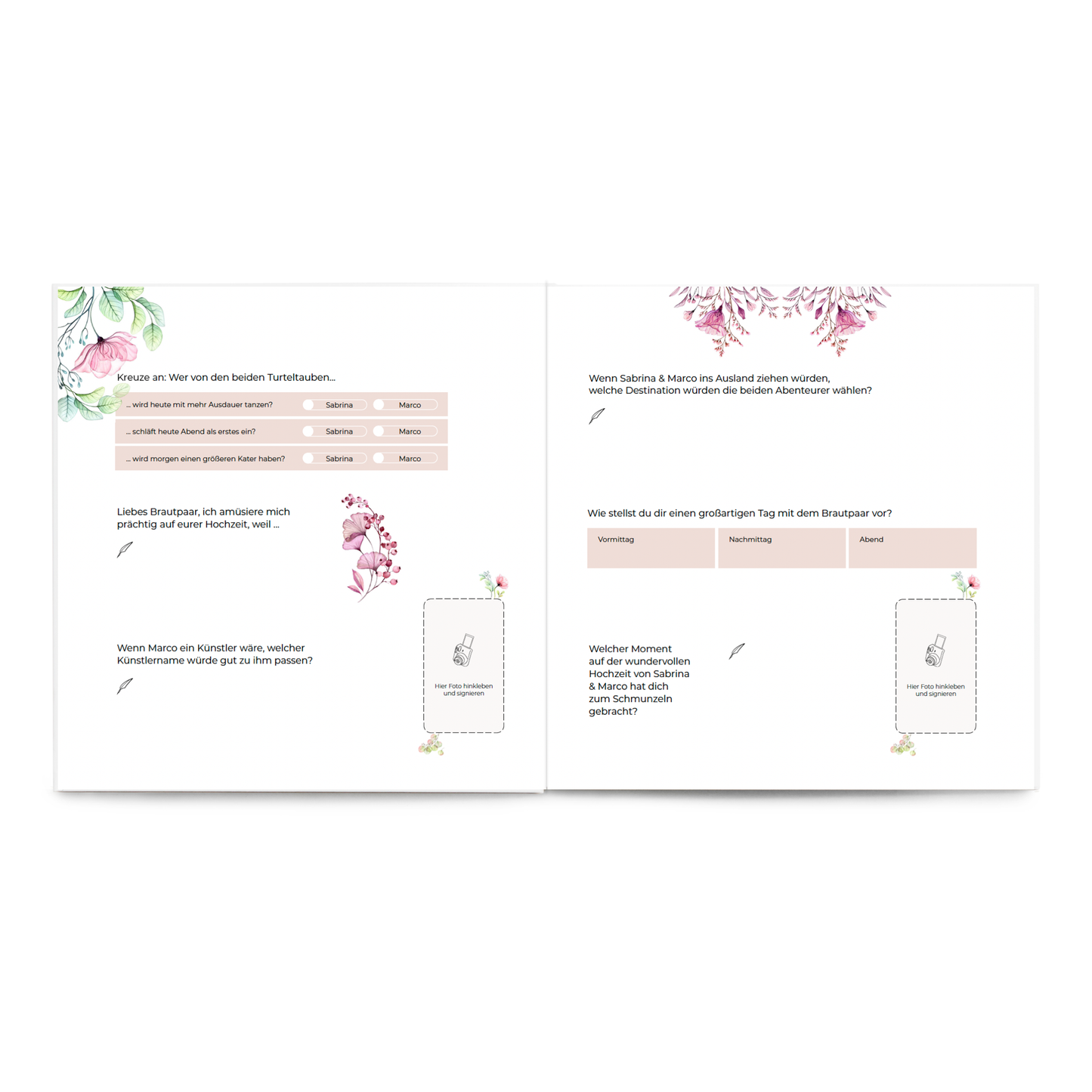 Hochzeit Gästebuch Lovely Pink