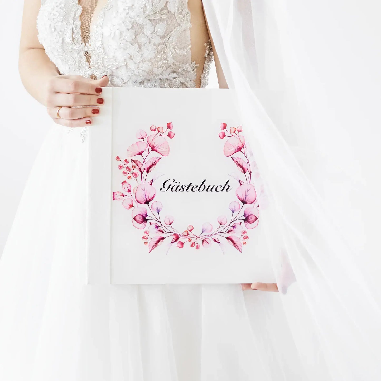 Modernes Gästebuch Hochzeit mit Acrylglas Cover